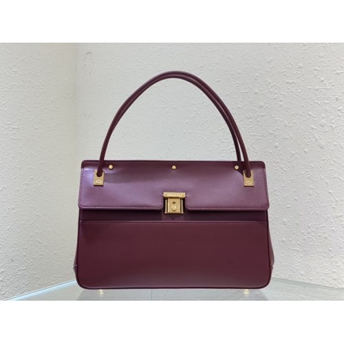 MEDIUM DIOR Shoulder Bag Calfskin C0701 Wine
