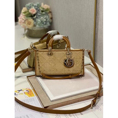 MEDIUM LADY DIOR BAG C9627 Apricot