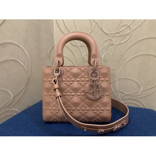 MEDIUM LADY DIOR BAG Cannage Calfskin C2813 pink