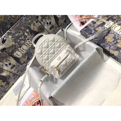 MINI DIOR BACKPACK Cannage Lambskin M9222 white
