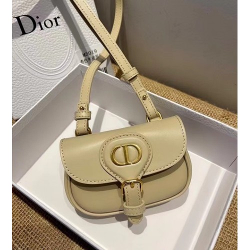MINI DIOR BOBBY BAG Warm Taupe Box Calfskin S5109U Cream