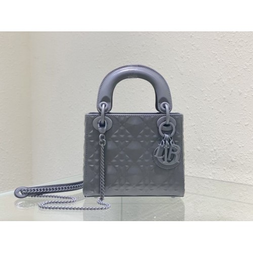 MINI LADY DIOR BAG Cannage Calfskin C2815 gray