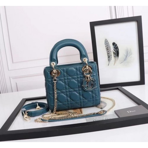 MINI LADY DIOR BAG Lambskin M0566OE blue