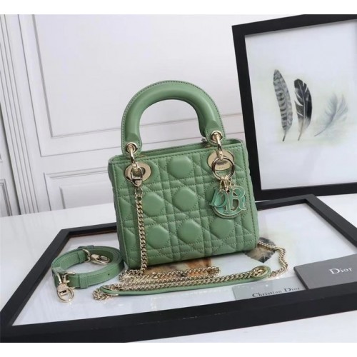MINI LADY DIOR BAG Lambskin M0566OE green