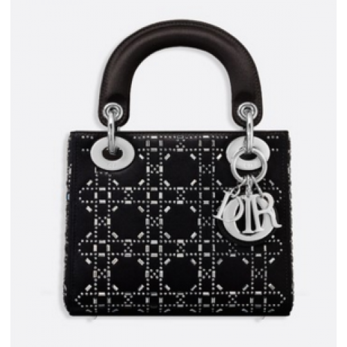 MINI LADY DIOR-TAS VAN SATIJN M0500PRTC BLACK