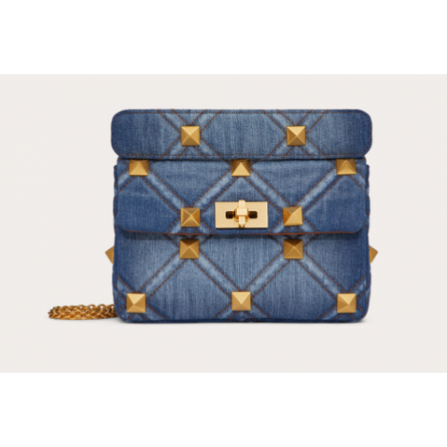 Medium VALENTINO ROMAN STUD chain Denim XW0B0I82H