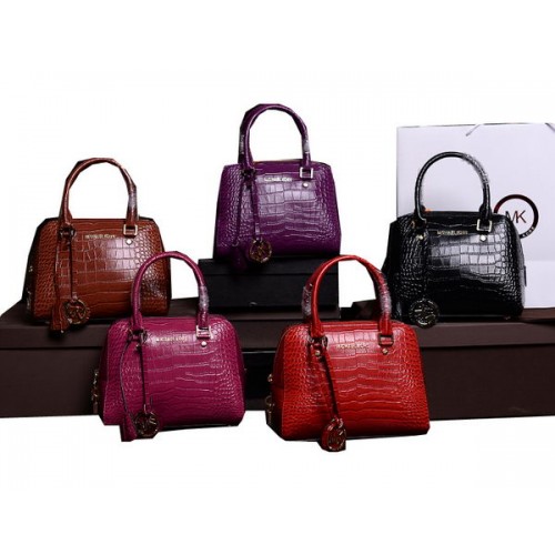 Michael Kors Croco Leather Top Handle Bag MK8360