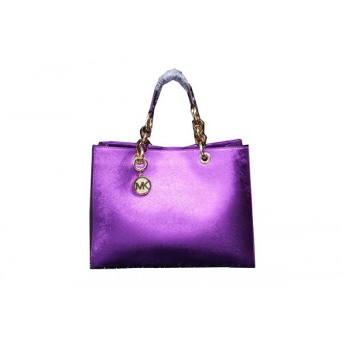 Michael Kors Jet Set Travel Bag Iridescent Leather MK9009 Purple