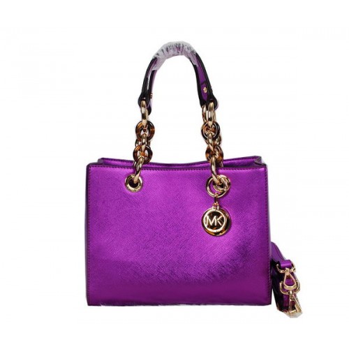 Michael Kors Jet Set Travel Bag Shiny Leather MK0915 Purple