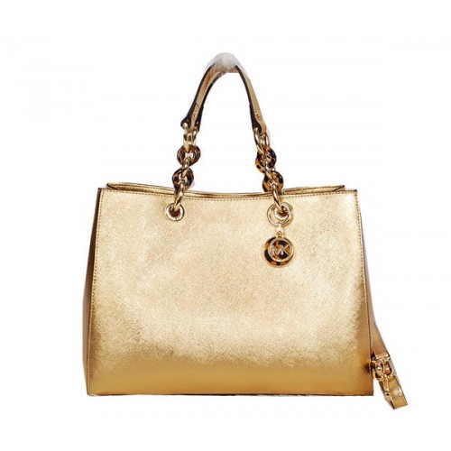 Michael Kors Jet Set Travel Bag Shiny Leather MK0916 Gold