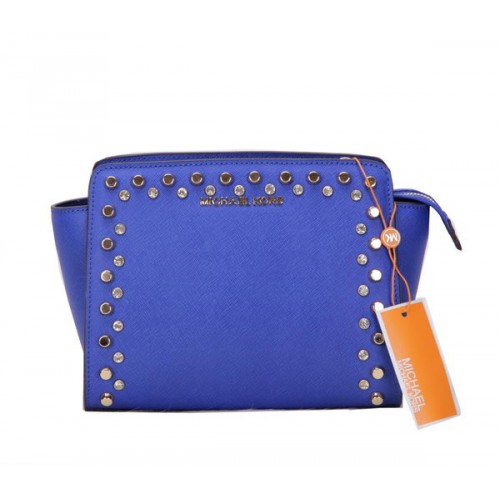 Michael Kors MK1879 Blue Mini Selma Messenger Bag