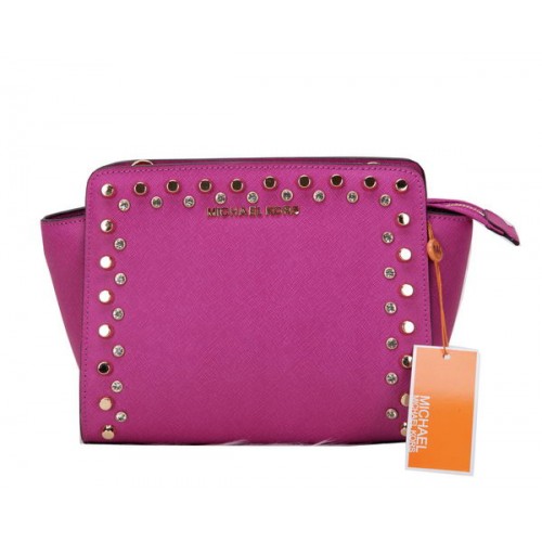 Michael Kors MK1879 Purple Mini Selma Messenger Bag