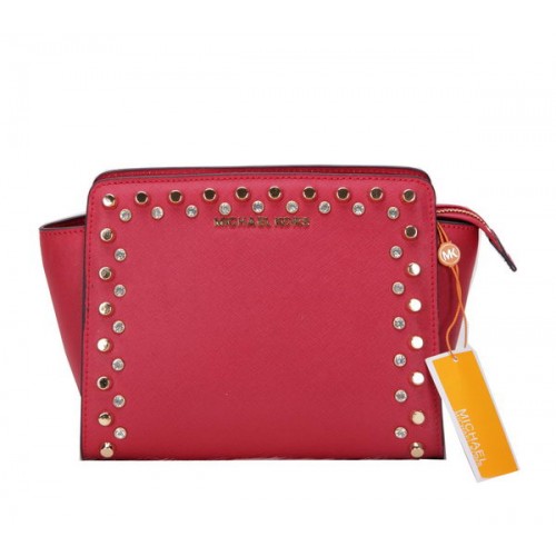 Michael Kors MK1879 Red Mini Selma Messenger Bag