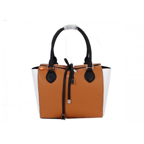 Michael Kors Medium Miranda Colorblock Tote 8709 Wheat&White