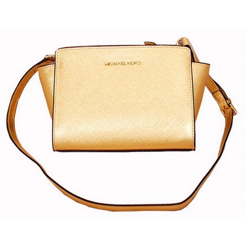Michael Kors Mini Selma Messenger Bag MK8710 Gold