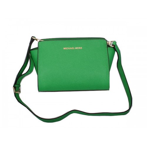 Michael Kors Mini Selma Messenger Bag Original Leather MK8701 Green