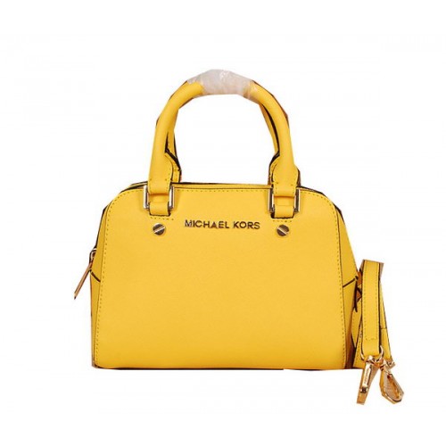 Michael Kors Original Saffiano Leather Top Handle Bag MK2603 Yellow