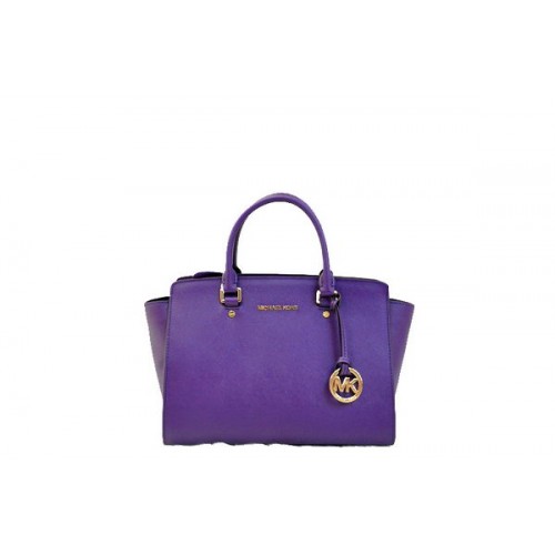 Michael Kors Selma Top-Zip Satchel Bag MK1990 Purple