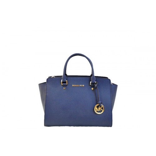 Michael Kors Selma Top-Zip Satchel Bag MK1990 RoyalBlue