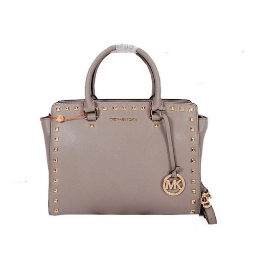 Michael Kors Selma Top-Zip Satchel Bag MK8710 Grey