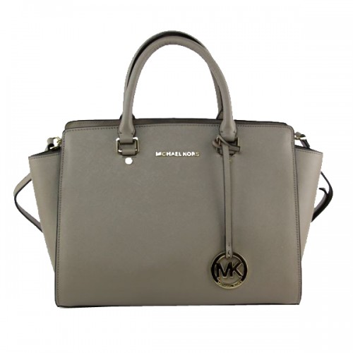 Michael Kors Selma Top-Zip Satchel Bag MK8803 Grey