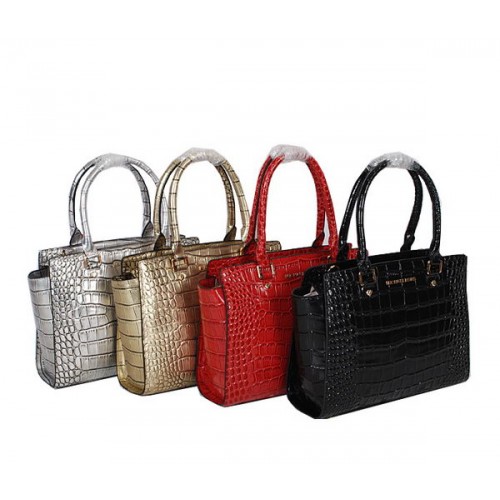 Michael Kors Selma Top-Zip Satchel Bag MK9558 Croco Leather