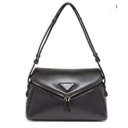 Padded nappa leather Prada Signaux bag 1BC165 black
