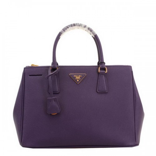 Prada BN2274 Saffiano Leather 33CM Tote Bag Purple