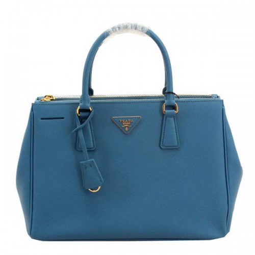Prada BN2274 Saffiano Leather 33CM Tote Bag SkyBlue
