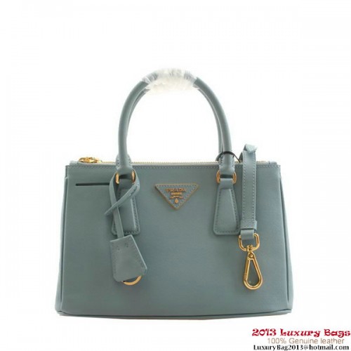 Prada BN2316 Light Blue Saffiano Calfskin Leather Small Bag