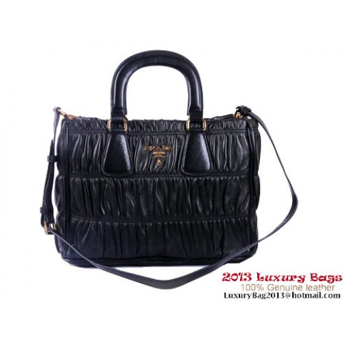 Prada BN2394 Gaufre Nappa Leather Tote Bag Black