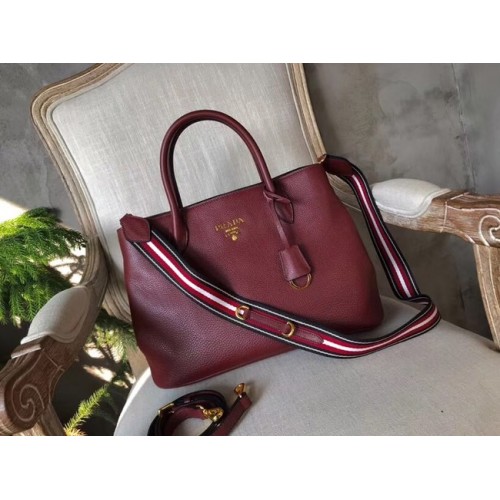 Prada Calf leather bag BN1579 Burgundy