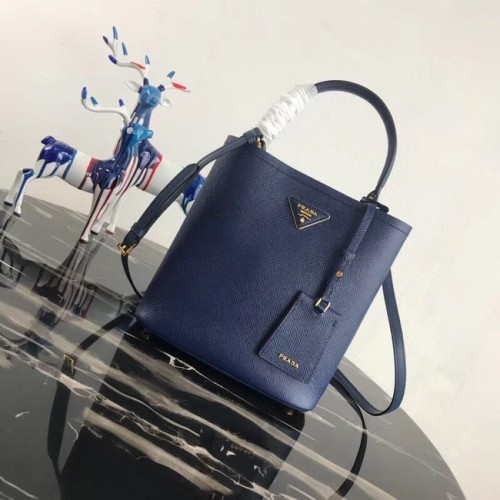 Prada Double Saffiano leather bag 1BA212 blue