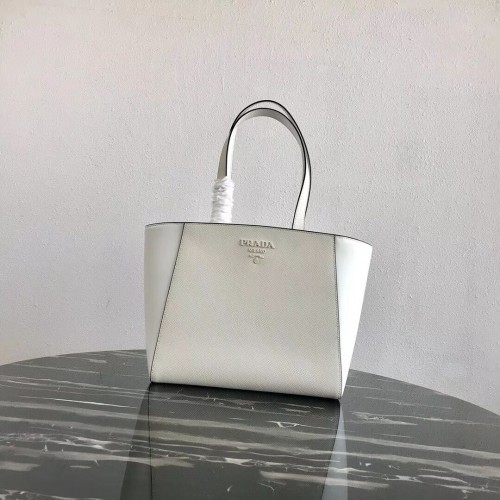 Prada Embleme Saffiano leather bag 1BG288 white