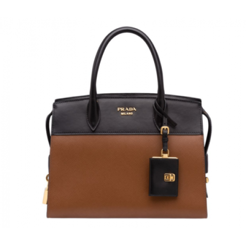 Prada Esplanade Bag 1BA046 brown&black