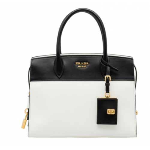 Prada Esplanade Bag 1BA046 white&black