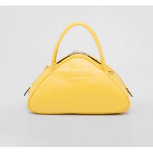 Prada Leather Triangle bag 1BB082 yellow
