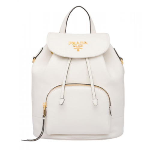 Prada Leather backpack 1BZ035 white