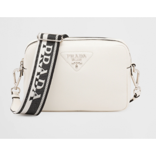 Prada Leather bag with shoulder strap 1BH082 white