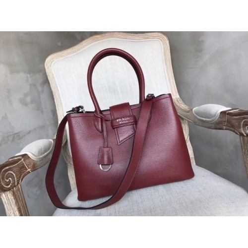Prada Leather handbag 1BG148 Burgundy