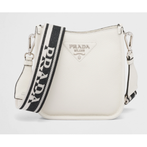 Prada Leather mini shoulder bag 1BH191 white