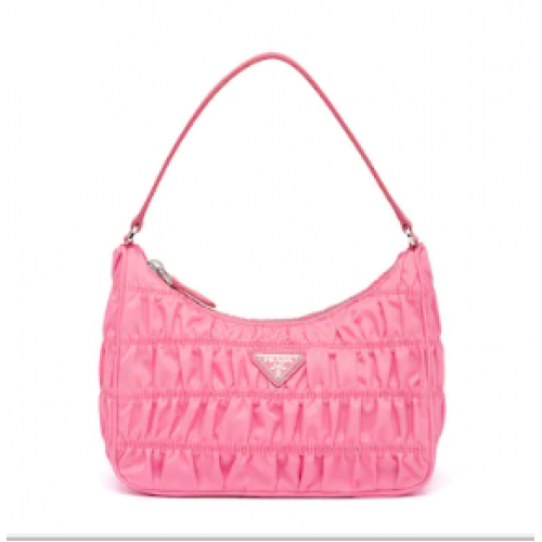 Prada Nylon and Saffiano leather mini bag 1NE204 pink