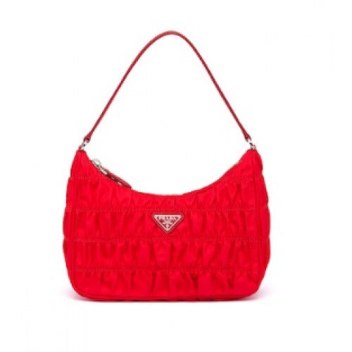 Prada Nylon and Saffiano leather mini bag 1NE204 red