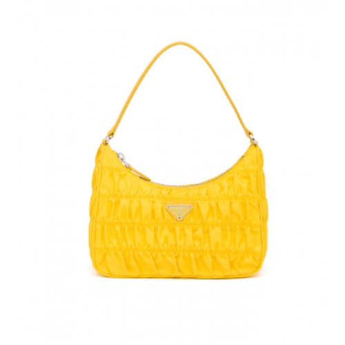 Prada Nylon and Saffiano leather mini bag 1NE204 yellow