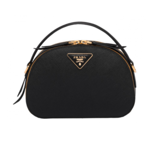 Prada Odette Saffiano leather bag 1BH123 black