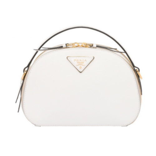 Prada Odette Saffiano leather bag 1BH123 white