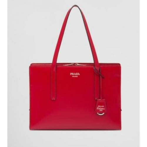 Prada Re-Edition 1995 brushed-leather medium handbag 1BA350 red