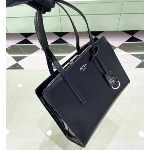 Prada Re-Edition 1995 brushed-leather small shoulder bag 1BA357 black