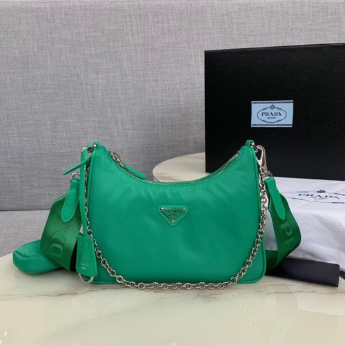 Prada Re-Edition 2005 nylon shoulder bag 1BH204 green