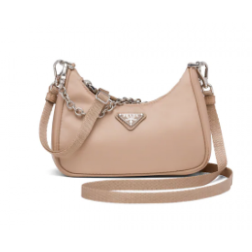 Prada Re-Edition nylon mini shoulder bag 1TT122  apricot